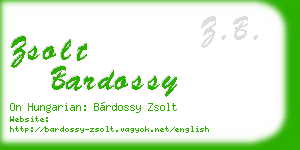 zsolt bardossy business card